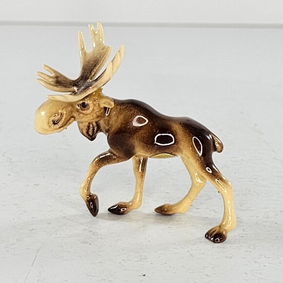 Hagen Renaker Moose Papa Miniature Figurine Antlers *Repaired Flaw* - Picture 9 of 9